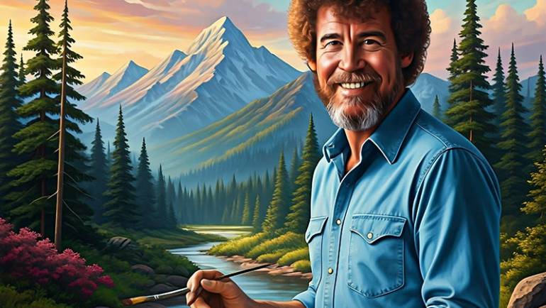 Schilderen zoals Bob Ross