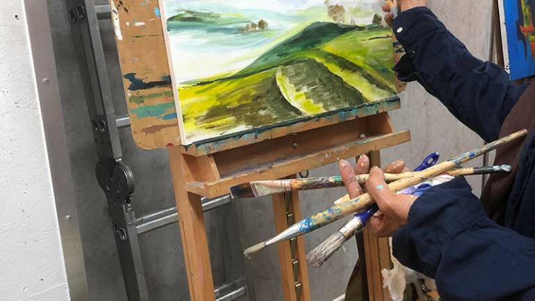 Workshop buiten schilderen